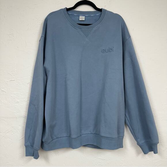 Eubi Melbourne Light Blue Pullover Sweatshirt Womens XXL Casual Comfort Warm - Picture 1 of 10
